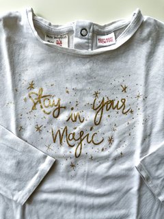 Remera Zara Manga Larga Talle 3 - 4 Años Estampada Dorado - comprar online