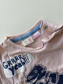 Remera Zara Niña Rosa 3 - 6 Meses Con Estampa - comprar online