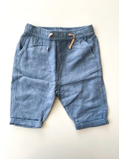 Pantalon De Tela Celeste Zara Baby Talle 3-6 Meses