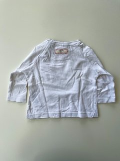 Remera Manga Larga Blanca Zara Bebe Talle 3-6 Meses - comprar online