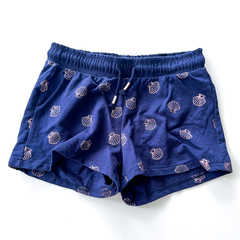 Short Hym Niña Azul Estampado Con Brillitos Talle 6-7 Años