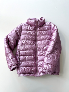 Campera Puffer Zara Niña Rosa Metalizada Talle 8 Años