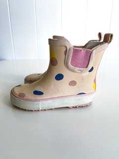 Botas De Lluvia Hym Niña Rosa Con Lunares Talle 22 / 5us - comprar online