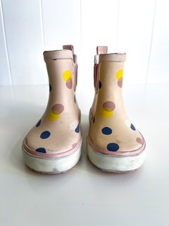 Botas De Lluvia Hym Niña Rosa Con Lunares Talle 22 / 5us