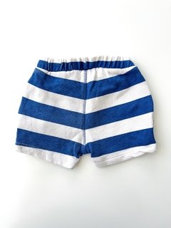 Short Jogging Zara Rayado Blanco Y Azul Talle 6-9 Meses - comprar online