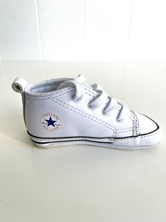 Zapatillas De Cuero Converse Botita Blancas Talle 4us - FASHION MARKET BA