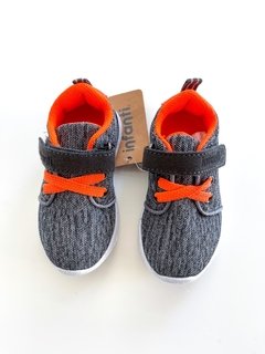 Zapatillas Infantil Niño Grises Con Naranja Talle 19 - FASHION MARKET BA