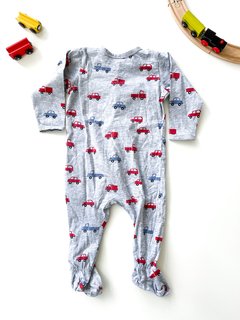 Enterito Pijama Hym Gris Estampado Autos T 6/9 Meses - comprar online