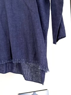 Vestido Maxmara De Lino Azul Talle 38 - tienda online