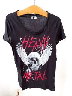 Remera Hombre Negra Hym Estampa Heavy Metal Talle S - comprar online