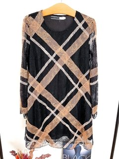 Vestido Maxmara Sportmax De Encaje Negro Y Nude Talle S - comprar online