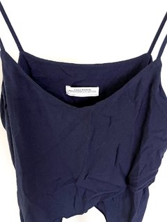 Top Zara Azul Talle S Para Atar en internet