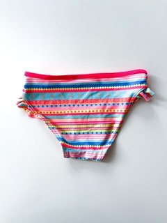 Bikini Hym Niña Estampada Rosa Fluor Talle 2-4 Años - tienda online