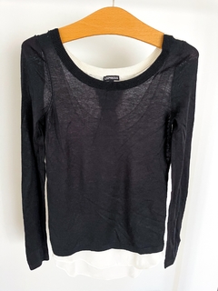 Sweater Express Blanco Y Negro Espalda Abierta Talle S - comprar online