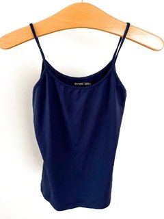 Musculosa Basica Zara Azul Talle M