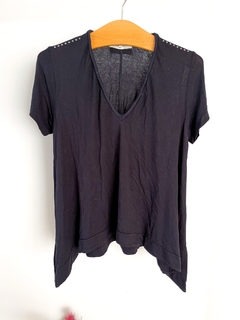 Remera Jazmin Chebar Negra Con Tachas Talle 1 - comprar online