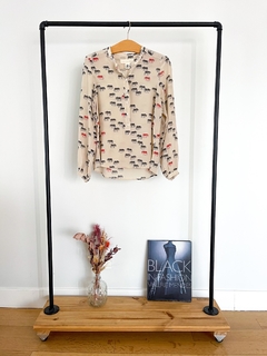 Camisa Paula Cahen Danvers Beige Estampada Talle 2