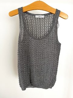 Musculosa De Hilo Plateada Zara Talle S - comprar online