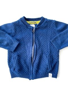 Cardigan Zara Bebe Azul Con Cierre Talle 9-12 Meses en internet