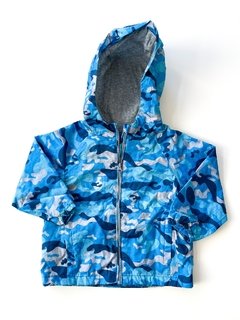 Campera Rompeviento Camuflada Azul Zara Bebe Talle 12-18 M