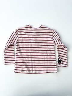 Sweater Finito Zara Bebe Rayado Rojo Y Crudo Talle 12-18 M - comprar online