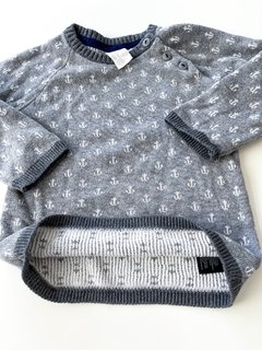 Sweater Hym Bebe Gris Estampa Anclas Talle 12-18 Meses en internet