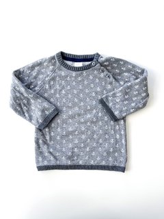 Sweater Hym Bebe Gris Estampa Anclas Talle 12-18 Meses