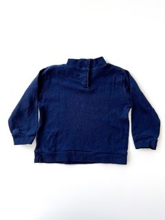 Remera Polera Basica Azul Oscuro Zara Niños Talle 6-9 Meses - comprar online