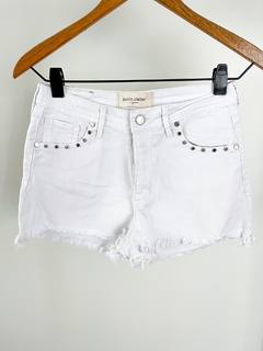 Short De Jean Jazmin Chebar Blanco Talle 24 - comprar online