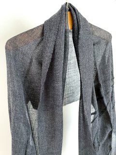 Pashmina Gris Oscuro Tela Tipo Lana - comprar online