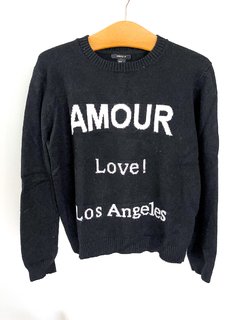 Sweater Negro Letras Blancas Forever 21 Talle M - comprar online