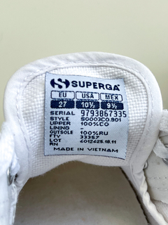 Imagen de Zapatillas Superga Niño Blancas Talle 10.5us