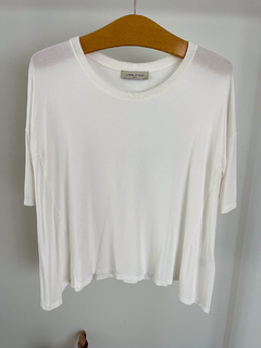 Remera Jazmin Chebar Blanca De Viscosa Talle 1 - comprar online