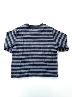 Remera manga larga rayada gris Gap Baby Talle 3 Años - comprar online