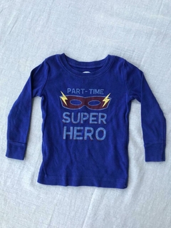 Conjunto pijama Super Hero niño azul Old Navy Talle 18-24meses (Estampas mascara) - FASHION MARKET BA