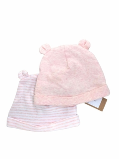 Gorro con orejitas x2 bebe rosa BabyGap Talle 6-12 Meses - comprar online