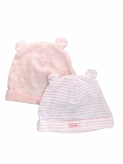 Gorro con orejitas x2 bebe rosa BabyGap Talle 6-12 Meses