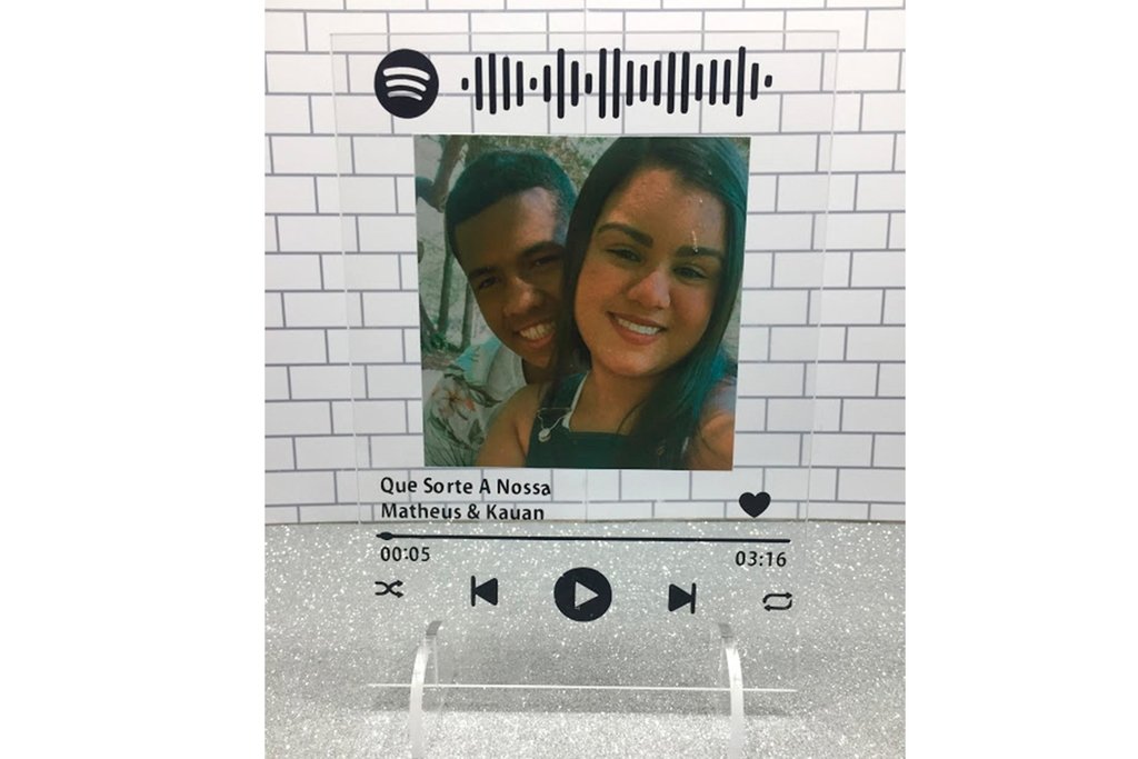 Placa Spotify Música do Casal Personalizada 2 - Namorados 56