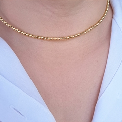 Chocker aro bolinha dourado Cód: R665Z