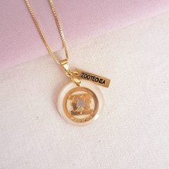 Colar zootecnia madrepérola dourado Cód: R100