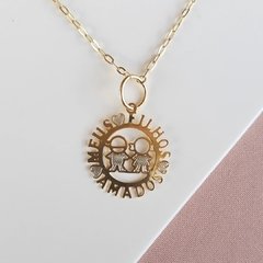 Colar filhos amados mandala dourado Cód: R339 - comprar online