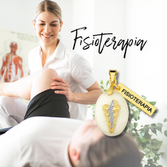 Colar fisioterapia madrepérola dourado Cód: R394 - comprar online