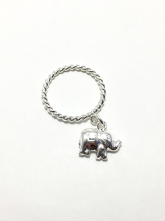 anillo elefante colgante white - comprar online