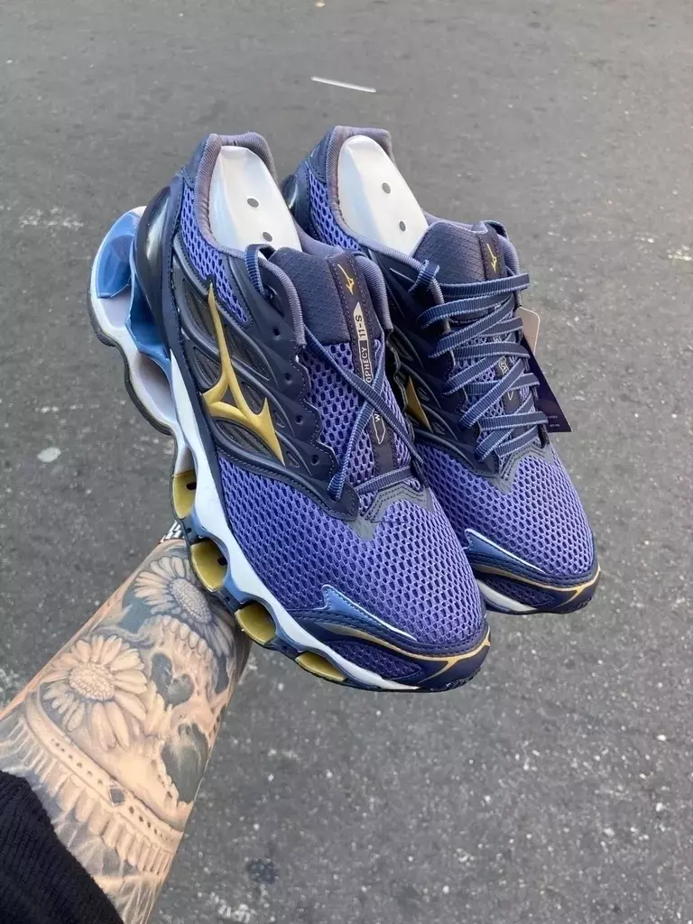 Mizuno Wave Prophecy 11 S Azul Dourado OutletFranco