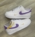 Nike Air Force One Branco/ Roxo claro - comprar online