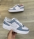 Nike Air Force One Branco/ Azul bebe/ Detalhes prata