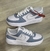 Nike Air Force One Branco/ Azul bebe/ Detalhes prata - comprar online