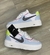 Nike Air Force One Branco/ Azul bebe/ Brilho - comprar online