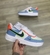 Nike Air Force One Branco/ Azul/ Verde/ Laranja