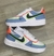 Nike Air Force One Branco/ Azul/ Verde/ Laranja - comprar online